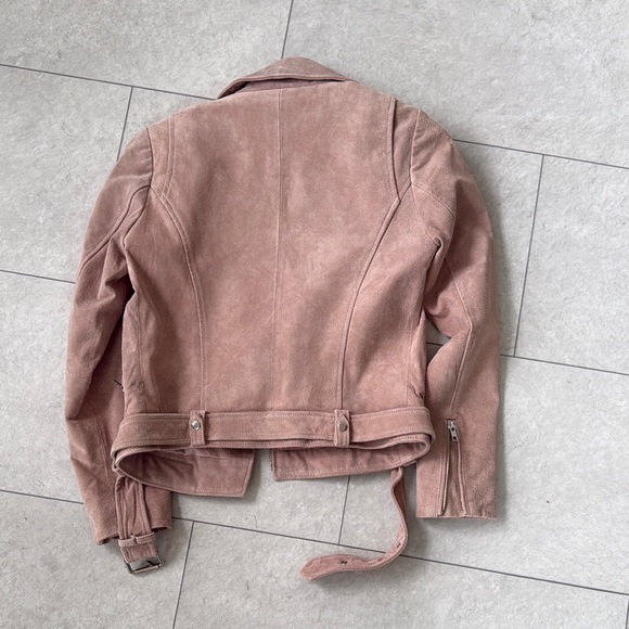 Women's Pink Suede Jacket - Picture 6 of 6